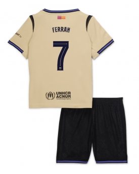 Billige Fotballdrakt Barcelona Ferran Torres #7 Replika Bortedraktsett Barn 2025-26 Kortermet (med bukser)